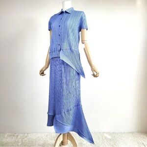 Issey Miyake Pleats Please Transformation Long Skirt Shirt Set Size 3